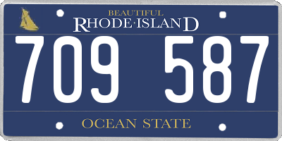 RI license plate 709587