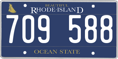 RI license plate 709588