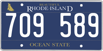 RI license plate 709589