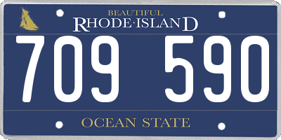 RI license plate 709590