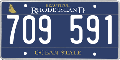 RI license plate 709591