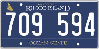 RI license plate 709594