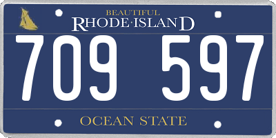 RI license plate 709597