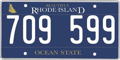 RI license plate 709599