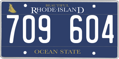 RI license plate 709604