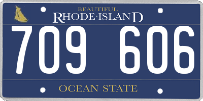 RI license plate 709606