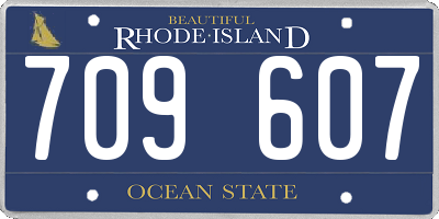 RI license plate 709607
