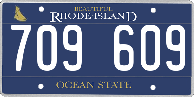 RI license plate 709609