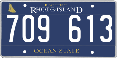 RI license plate 709613