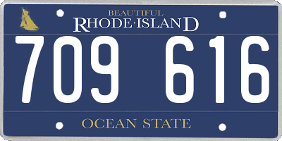 RI license plate 709616