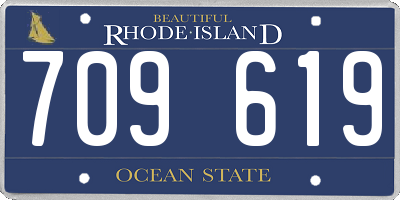 RI license plate 709619