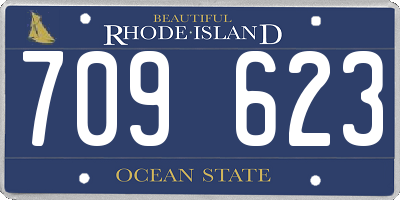 RI license plate 709623