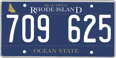 RI license plate 709625