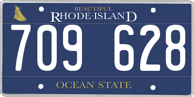 RI license plate 709628