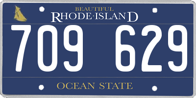 RI license plate 709629