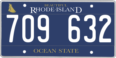 RI license plate 709632