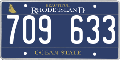 RI license plate 709633