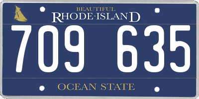 RI license plate 709635