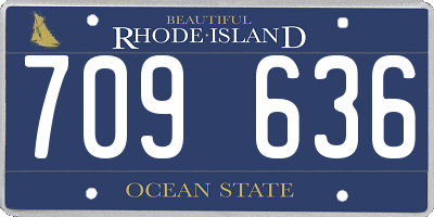 RI license plate 709636