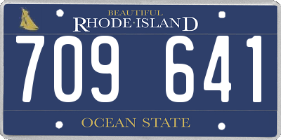 RI license plate 709641