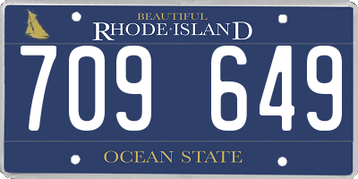 RI license plate 709649