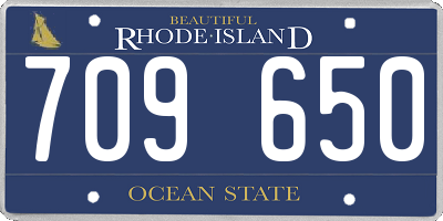 RI license plate 709650