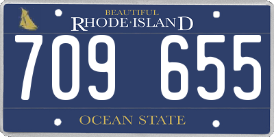 RI license plate 709655