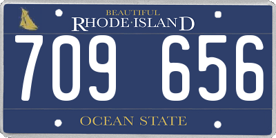 RI license plate 709656