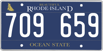 RI license plate 709659