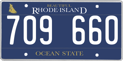 RI license plate 709660