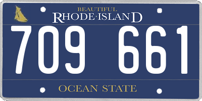 RI license plate 709661