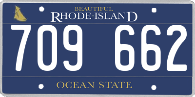 RI license plate 709662