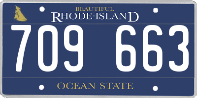RI license plate 709663