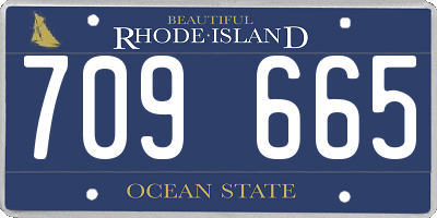 RI license plate 709665