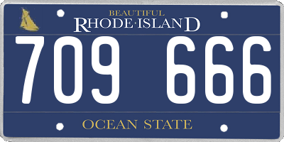 RI license plate 709666