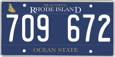 RI license plate 709672