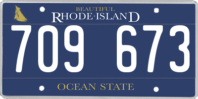 RI license plate 709673