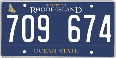 RI license plate 709674
