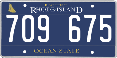 RI license plate 709675