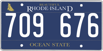RI license plate 709676