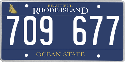 RI license plate 709677