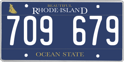 RI license plate 709679
