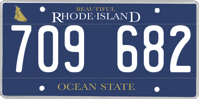 RI license plate 709682