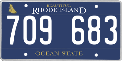 RI license plate 709683