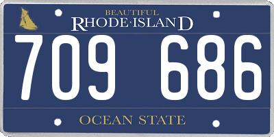 RI license plate 709686