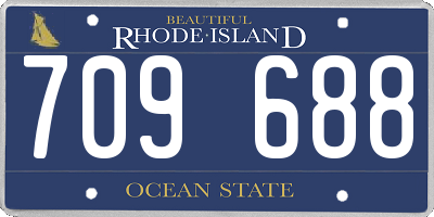 RI license plate 709688