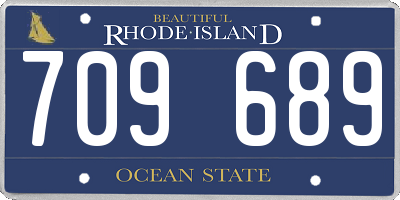 RI license plate 709689