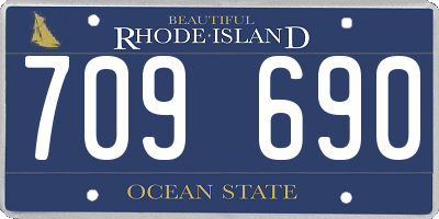 RI license plate 709690
