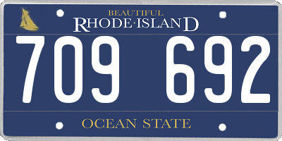 RI license plate 709692