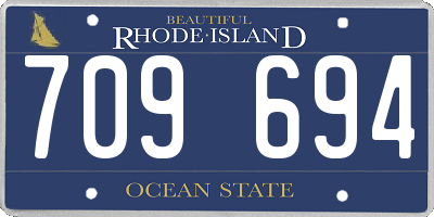 RI license plate 709694